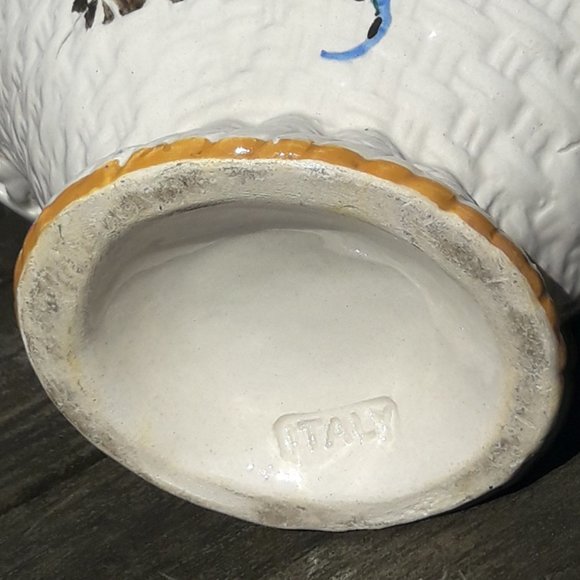 Vintage Capodimonte Basket Ceramic Decor Italian - Picture 14 of 14